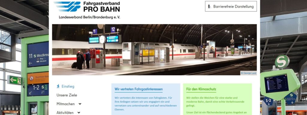 PRO BAHN Berlin-Brandenburg: Signale auf grün mit neuer Internetseite